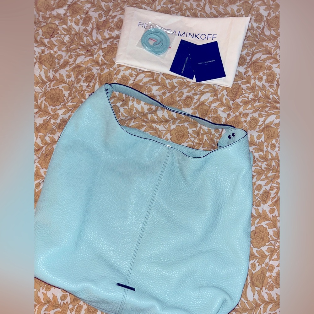 Rebecca Minkoff Sea-foam Green 100% Leather Medium Bryn
Double Zip Hobo Bag